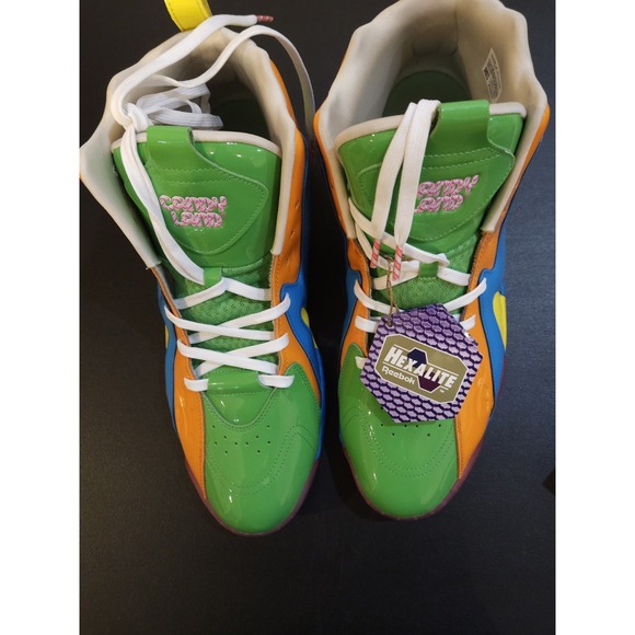 Reebok Hasbro Kamikaze 2 CandyLand Mens 13 GZ8825 Hightop Leather Glossy EUC - Picture 8 of 15